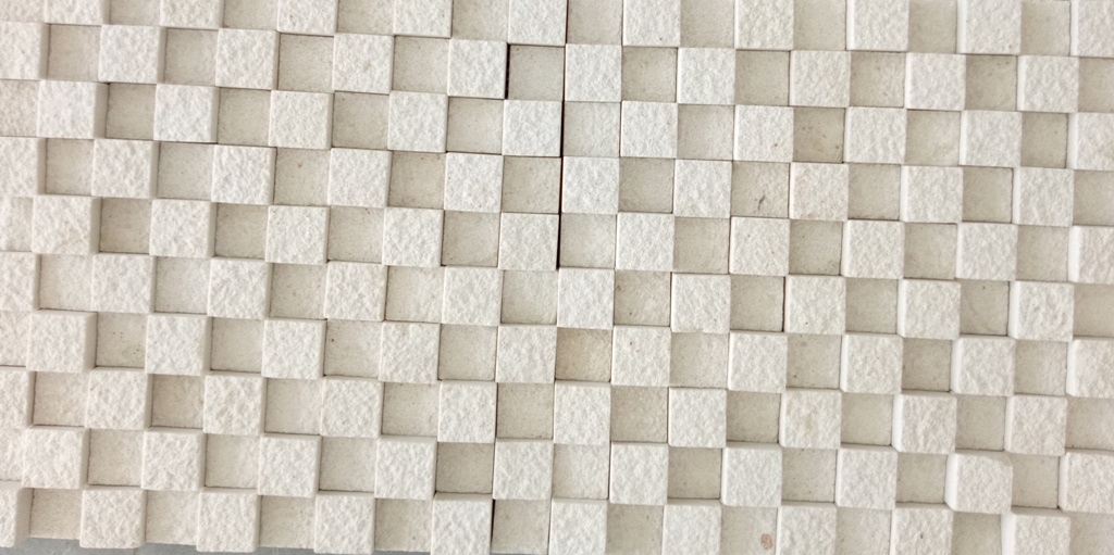 White  Decorative 3D Mint Sandblast Sandstone Mosaic Stone Tiles 
